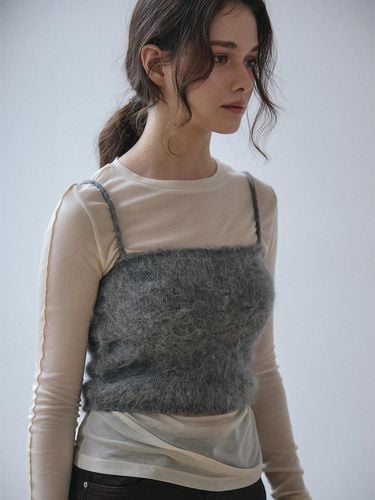 BABY ALPACA KNIT BUSTIER_GREY - VEM.VER - Modalova