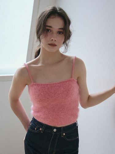 BABY ALPACA KNIT BUSTIER_PINK - VEM.VER - Modalova