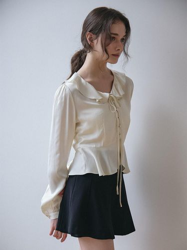 FLARE SATIN BLOUSE - VEM.VER - Modalova