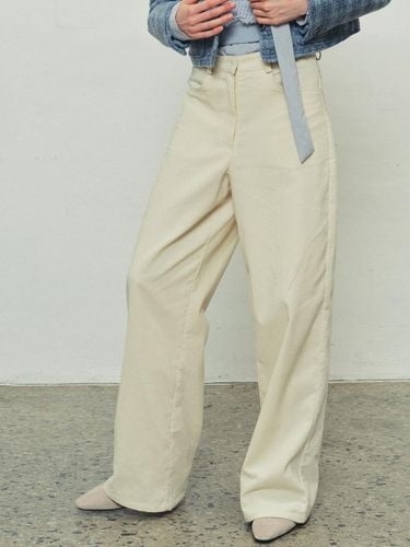 CORDUROY WIDE PANTS - CREAM - SO IR - Modalova