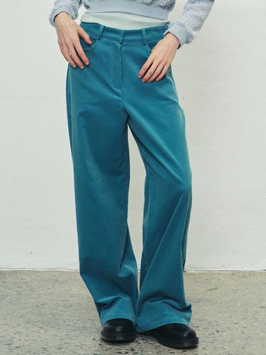 CORDUROY WIDE PANTS - BLUEGREEN - SO IR - Modalova