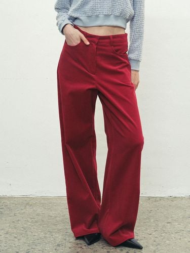 CORDUROY WIDE PANTS - RED - SO IR - Modalova