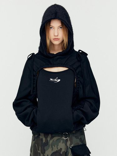 ESSENTIAL) CUT OUT SHIRRING HOODIE atb1193w (BLAC - ADSB ANDERSSON BELL for WOMEN - Modalova