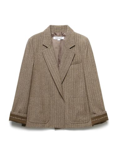 Out Pocket Sleeve Contrasting Jacket A244P - NICE CLAUP - Modalova