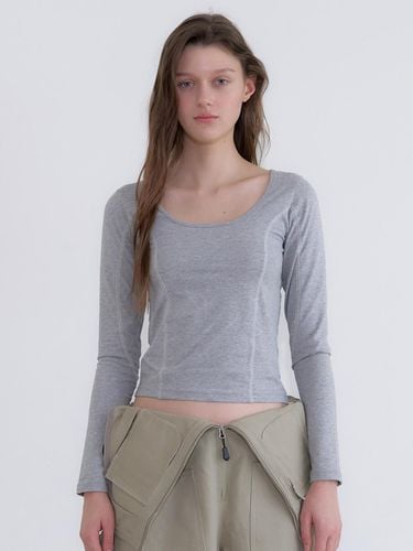 Sculpt seam top (melange gray) - hetherment - Modalova