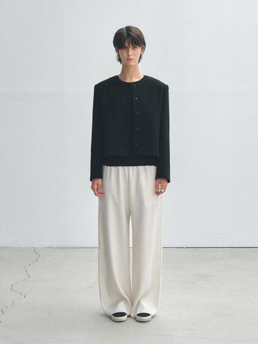 Wide Banding Pants - Cream - HESS - Modalova