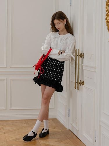 DD_Polka dot ruffle mini skirt - DUNDROP - Modalova