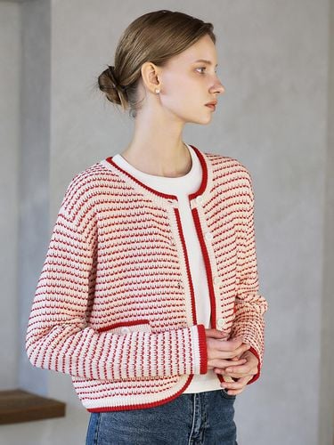 Jacquard Mini Round Wool Knitwear Cardigan_2color - JUARR - Modalova