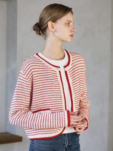 Jacquard Mini Round Wool Knitwear Cardigan_2color_ - JUARR - Modalova