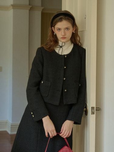 Exquisite Wool Tweed Jacket - 2 Colors - Simple Retro - Modalova