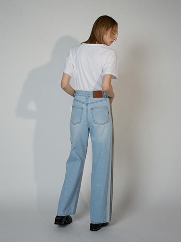 SIDE DETAIL DENIM PT_LIGHT INDIGO - ellonarc - Modalova