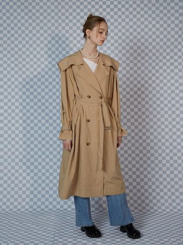 BIG KARA TRENCH COAT_BEIGE - ellonarc - Modalova