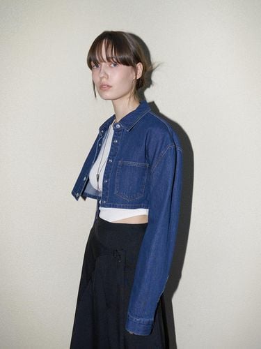 SHIRTS STYLE CROP JK_DARK INDIGO - ellonarc - Modalova