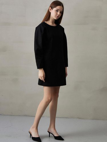 LORREN] WOOL PUFF DRESS - BLACK - LANG5 - Modalova