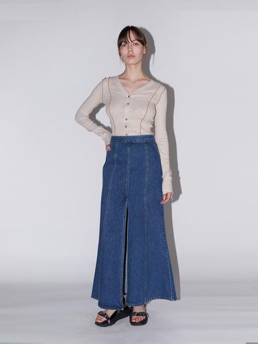 High Mermaid Long Skirt_Dark Blue - ellonarc - Modalova