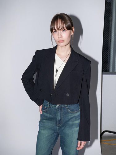 Tailored Cropped Jacket_Black - ellonarc - Modalova