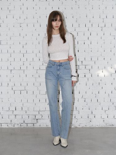 Western denim pants_light blue - ellonarc - Modalova