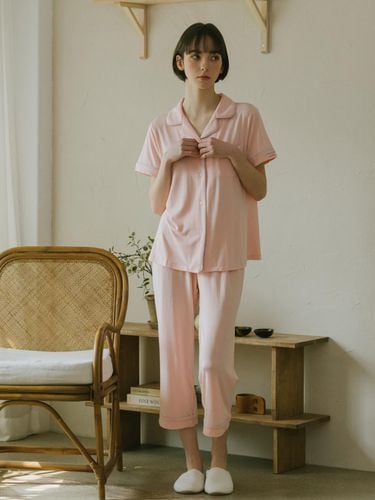 Micromodal Crop Pajamas - Frenchie L - Modalova