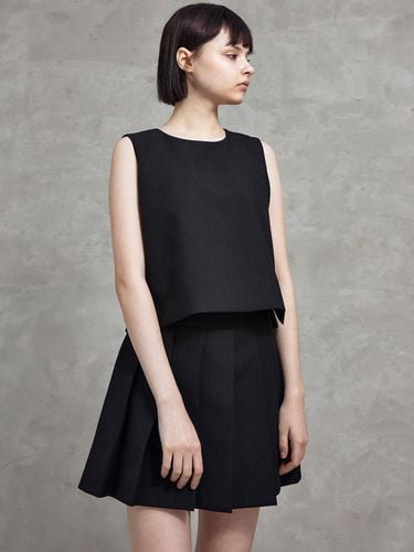 Windy] Pleated Skirt - Black - LANG5 - Modalova