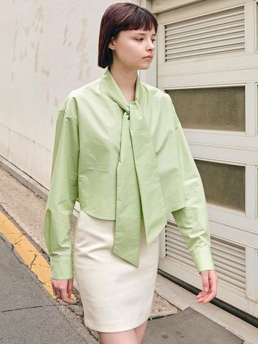 Sandy] Cropped Tie Shirt - LANG5 - Modalova