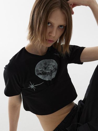 TRACK T SHIRT IN BLACK (crop shirt) - PLASMA SPHERE - Modalova