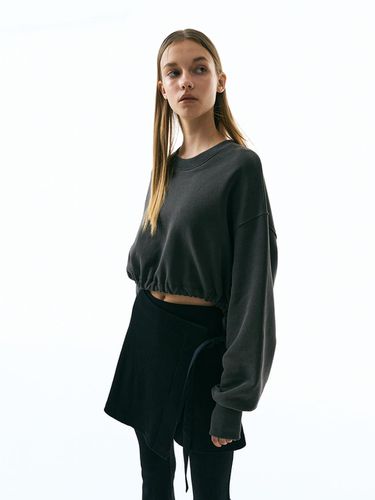 String cropped sweatshirt_charcoal - ellonarc - Modalova