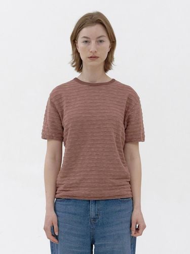 Women] Slub Stripe Knit T-shirt () - KNITLY - Modalova