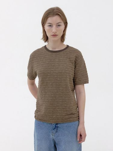 Women] Slub Stripe Knit T-shirt () - KNITLY - Modalova