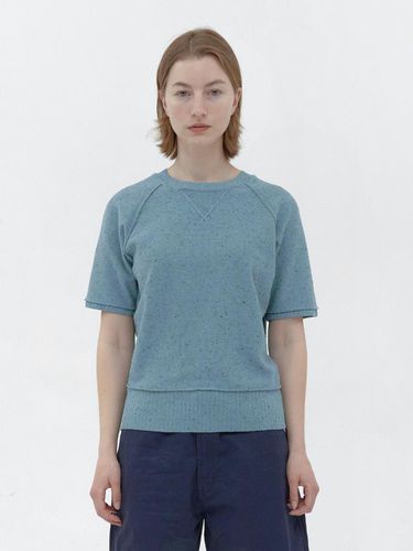 Women] Nep Knit Half Sweatshirt (Sky) - KNITLY - Modalova