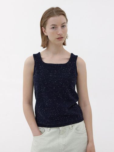 Nep Sleeveless Knit Top (Deep Navy) - KNITLY - Modalova