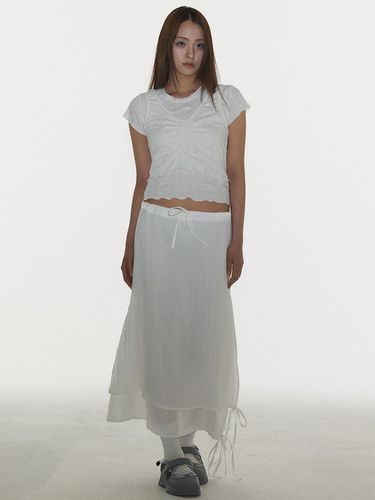 SHINE DOUBLE SKIRT IN (shirring long skirt) - PLASMA SPHERE - Modalova