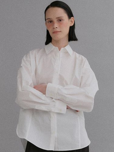 Embroidery cotton pintuck shirt_white - BAIE OUD - Modalova