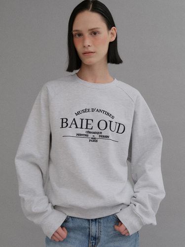 Embroidery sweatshirt_melange gray - BAIE OUD - Modalova