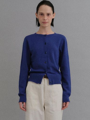 Cashmere wholegarment round cardigan_blue - BAIE OUD - Modalova