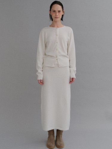 Cashmere knit skirt_light beige - BAIE OUD - Modalova