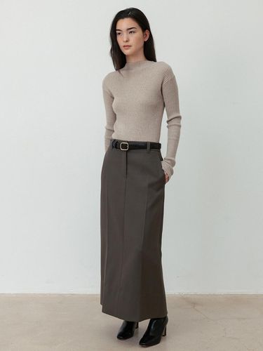 Wool Whipcord Maxi Skirt [Brown] - RRACE - Modalova