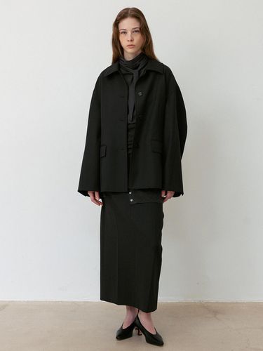 Wool Whipcord Jacket_Charcoal - RRACE - Modalova