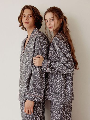 Couple Botany Modal Cotton Long-Sleeved Collar Sle - LUNALUZ STUDIO - Modalova