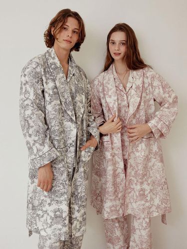 Couple Palace Rayon Cotton Robe - LUNALUZ STUDIO - Modalova