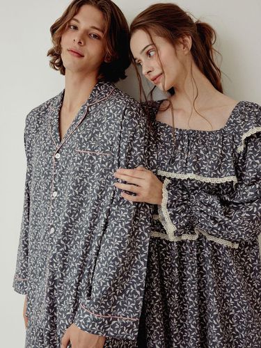 Couple Botany Modal Cotton Long-Sleeved Square Nec - LUNALUZ STUDIO - Modalova