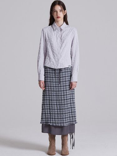 CHECK DOUBLE SKIRT IN (Layered Long Skirt) - PLASMA SPHERE - Modalova