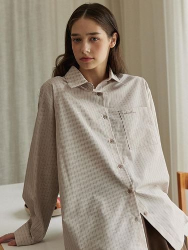 Over fit stripe ad embroidery shirts - ADAUL - Modalova