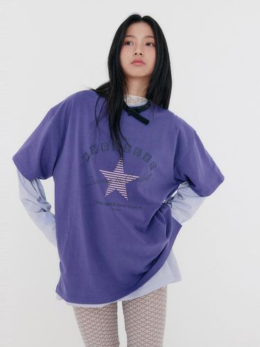 STAR Oversized T - Shirt _ Purple - zeezeezee - Modalova