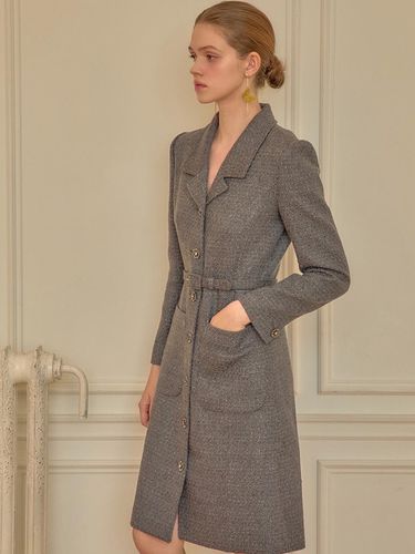 CALLA 100 Etoile Queen Tweed Dress Gray - JULIY&CALLA - Modalova