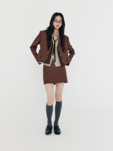 Classic Mini Skirt _ Brown - zeezeezee - Modalova