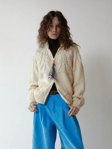 Charm Nordic Cable Cardigan (L/) - GREENBUTTER - Modalova