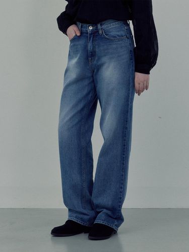 Brushed Straight denim pants - LOVE US U - Modalova