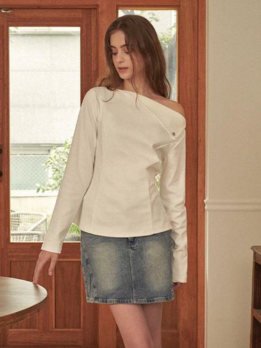 Coming One Shoulder String Tee - MICANE - Modalova