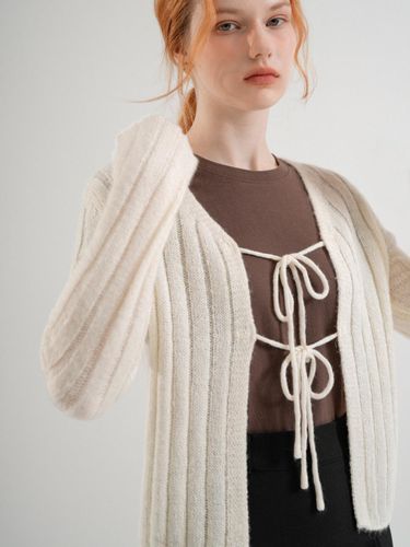 Mohair Ribbon Knit Cardigan () - VLETI - Modalova