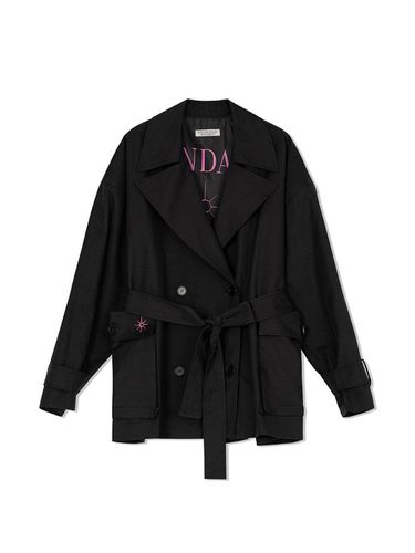 Peach Short Trench Coat Black - NDA - Modalova